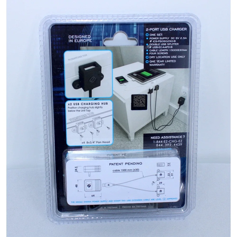 Intelligent Charging System 2 Port USB Charger for Mobile Phones Tablets